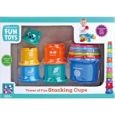 Nothing But Fun Toys Kids'  Tower Of Fun Stacking Cups, 10 Pieces, 6 Mo+ In Multi