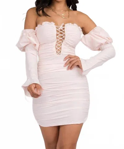 Nothing But Sexy Blush Me Up Mini Dress In Pink