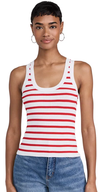 Nothing Please Estefania Tank Stripes White/red