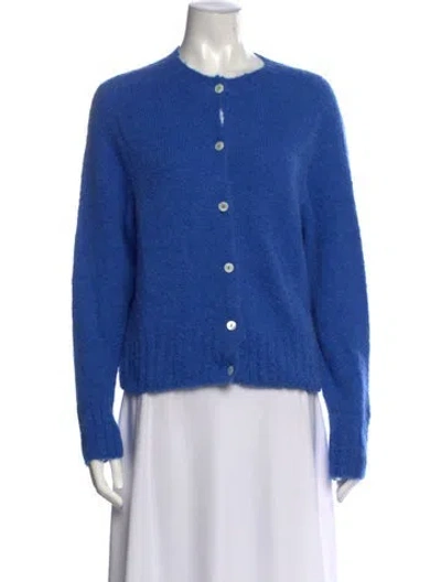 Pre-owned Nothing Written Alpaca Crew Neck Sweater In Blue