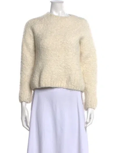 Pre-owned Nothing Written Baby Alpaca Crew Neck Sweater In Neutral