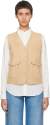 Nothing Written Beige Loi Leather Vest In Light Beige