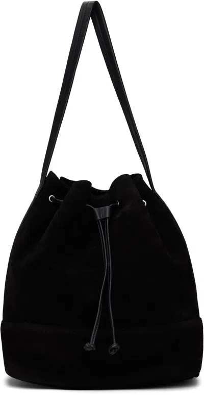 Nothing Written Black Suede Bucket Bag