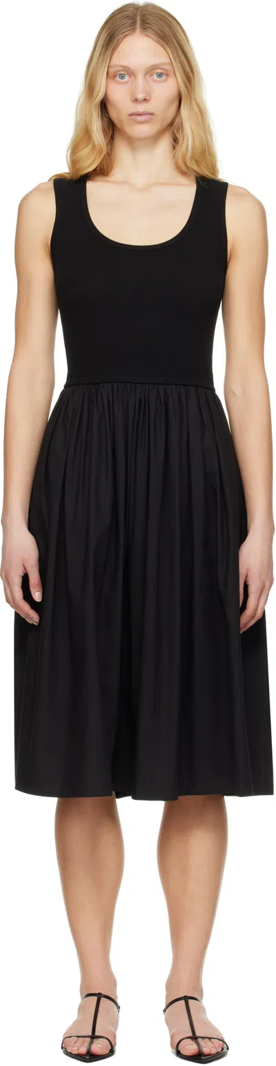 Nothing Written Black Tulle Midi One-piece Midi Dress