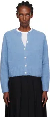Nothing Written Blue Alpaca Knit Cardigan In Blue