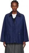 Nothing Written Blue Mole Skin Hunting Cotton Jacket In Blue