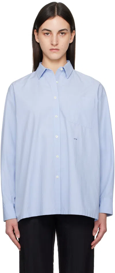 Nothing Written Blue Oversized Nw Logo Shirt In Light Blue