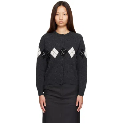 Nothing Written Gray Heritage Argyle Knit Cardigan