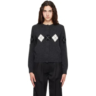 Nothing Written Gray Heritage Argyle Knit Cardigan