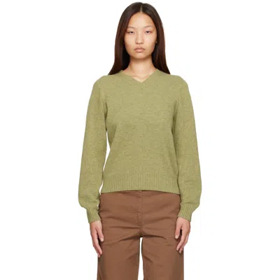Nothing Written Green Marsh V-neck Pullover Sweater
