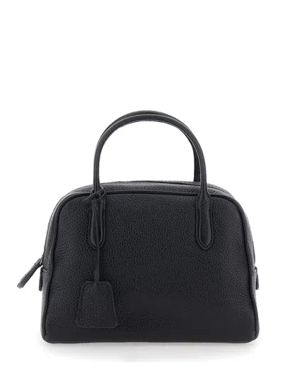 Nothing Written Kate Bowling Mini Handbag With Handles And Zip Closure, Leather In Black