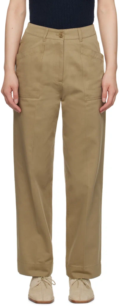 Nothing Written Khaki Bas Trousers In Beige