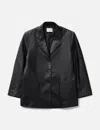 Nothing Written Leather Blazer In Black