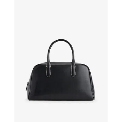 Nothing Written Mens Classic Leather Top-handle Bag Black