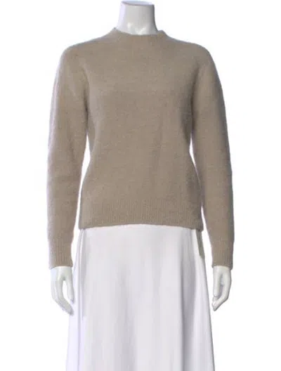 Pre-owned Nothing Written Merino Wool Mock Neck Sweater In Neutrals