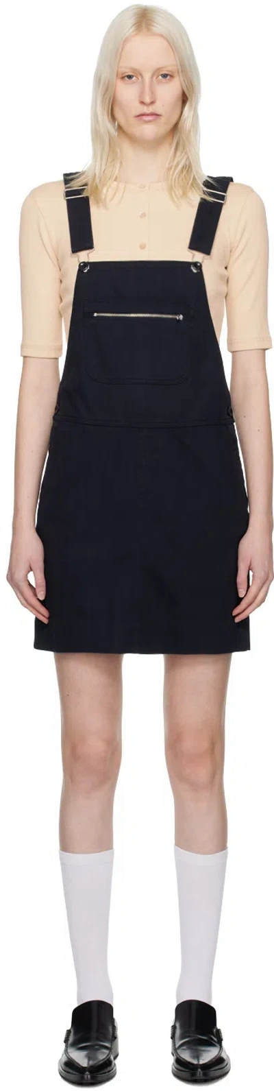 Nothing Written Navy Toffe Minidress In Dark Navy