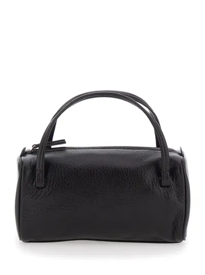 Nothing Written Rectangular Leather Handbag With Zip Closure And Leather Handles, 30 X 20 X 10 Cm In Brown