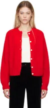 Nothing Written Alpaca Knit Cardigan In Red