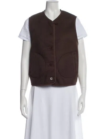Pre-owned Nothing Written Vest In Brown