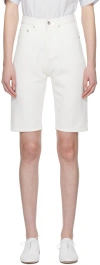 Nothing Written White Half White Denim Shorts In White