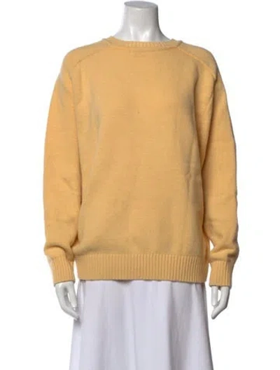 Pre-owned Nothing Written Wool Crew Neck Sweater In Yellow