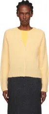 Nothing Written Yellow Alpaca Knit Cardigan In Neutral