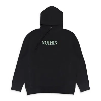 Nothin'special Oval Logo Pullover Black Hoodie In Multi