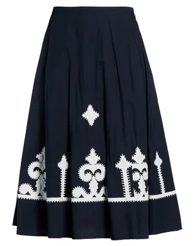 Nothsy Woman Midi Skirt Midnight Blue Size L Cotton