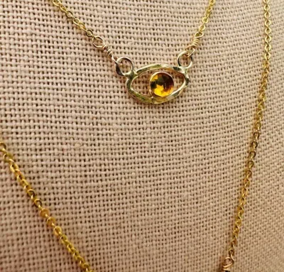 Notions Of Lovely Women's Iris Necklace In Rose Cut Citrine In Multi