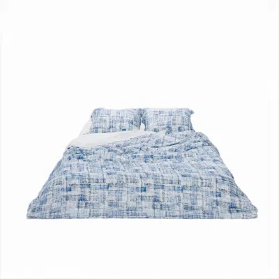 Notlabeled Abstract Line Drawing Print Duvet Set - Blue