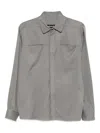 Notrainproof Chest-pocket Long-sleeve Shirt In Gray