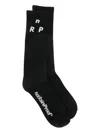 Notrainproof Logo-jacquard Socks In Black