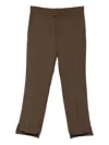 Notrainproof Pressed-crease Trousers In Brown