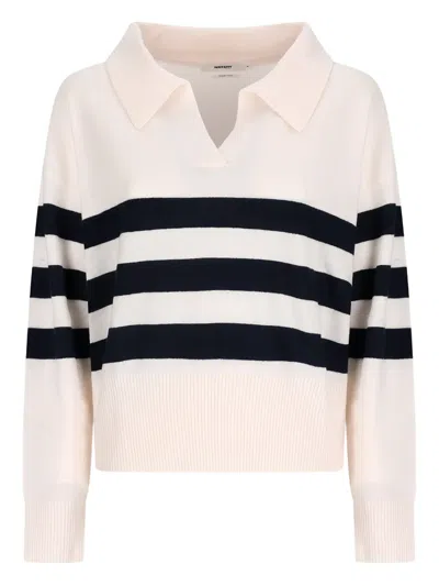 Notshy Irina Striped Polo-collar Sweater In Multi