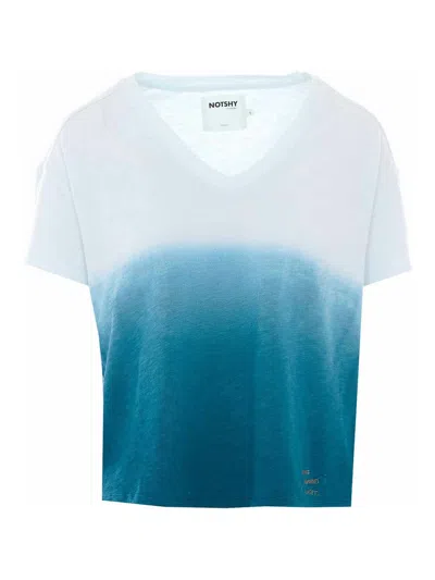 Notshy Lagune Rozen T-shirt In Blue