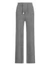 Notshy Ribbed Drawstring Trousers In Gray