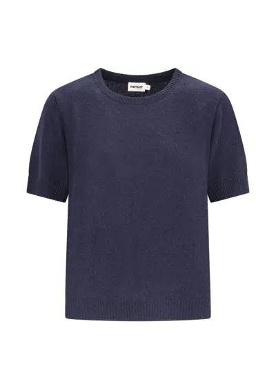 Notshy Sidonie Short-sleeve Sweater In Blue