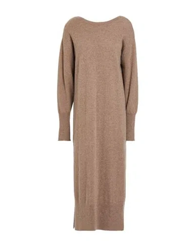 Notshy Woman Midi Dress Light Brown Size L Cashmere