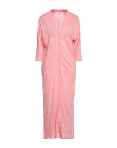 Notshy Woman Midi Dress Pink Size L/xl Linen