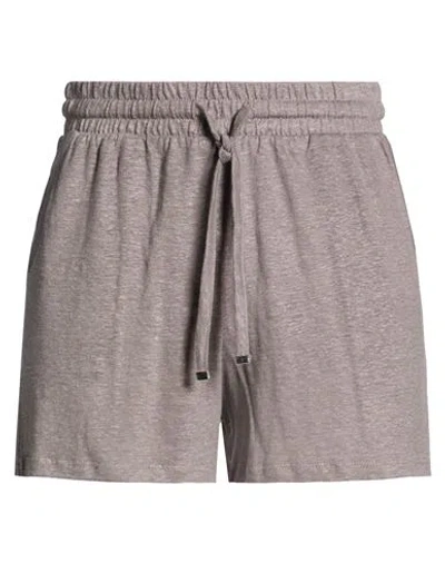 Notshy Woman Shorts & Bermuda Shorts Grey Size M Linen In Gray
