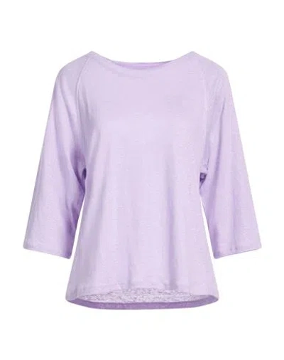 Notshy Woman T-shirt Lilac Size L Linen In Brown