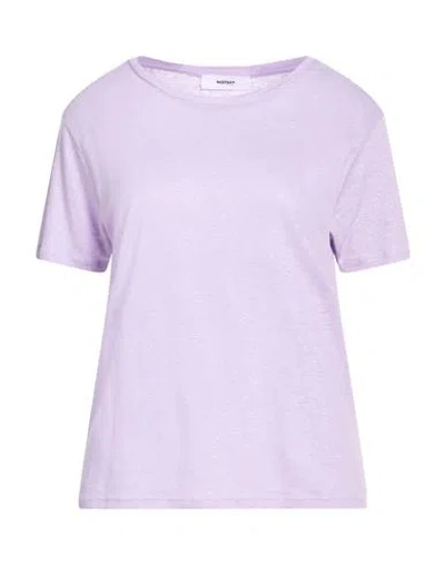 Notshy Woman Top Lilac Size L Linen In Purple