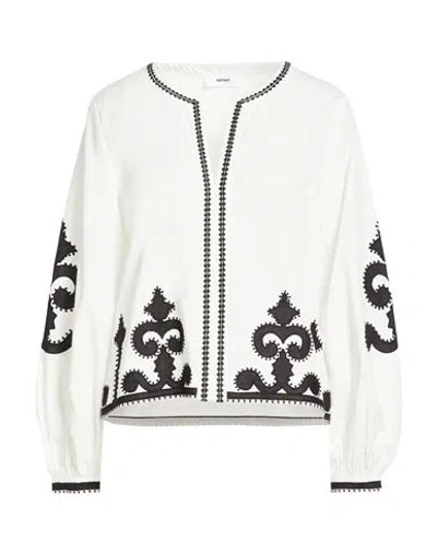 Notshy Woman Top White Size L Cotton, Polyester In Multi