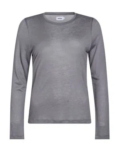 Notshy Woman T-shirt Grey Size S Lyocell, Cashmere In Gray