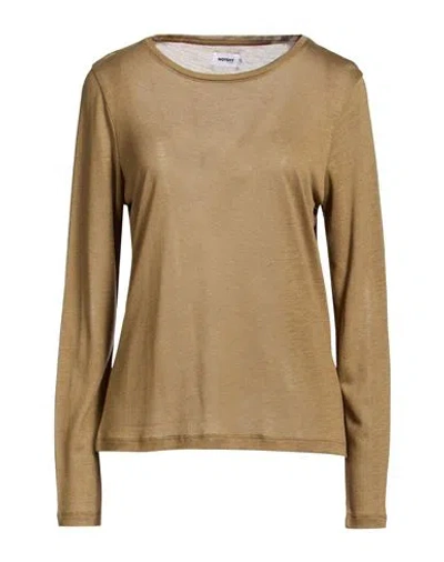 Notshy Woman T-shirt Khaki Size L Lyocell, Cashmere In Brown