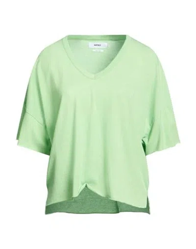 Notshy Woman T-shirt Light Green Size S Cotton, Polyester