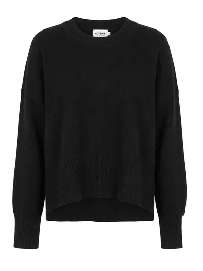 Notshy `xenia` Round Neck Sweater In Black