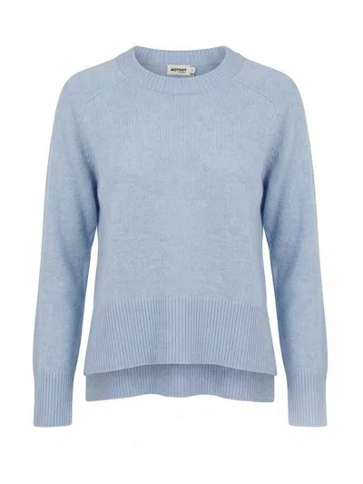 Notshy `xenia` Round Neck Sweater In Light Blue