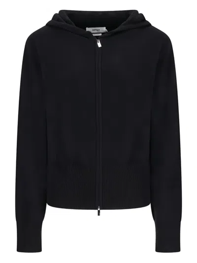 Notshy Zora Hooded Zip Cardigan In Black