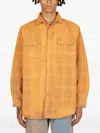 Notsonormal Checked Flannel Shirt In Orange